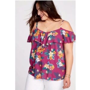 Old navy purple floral top